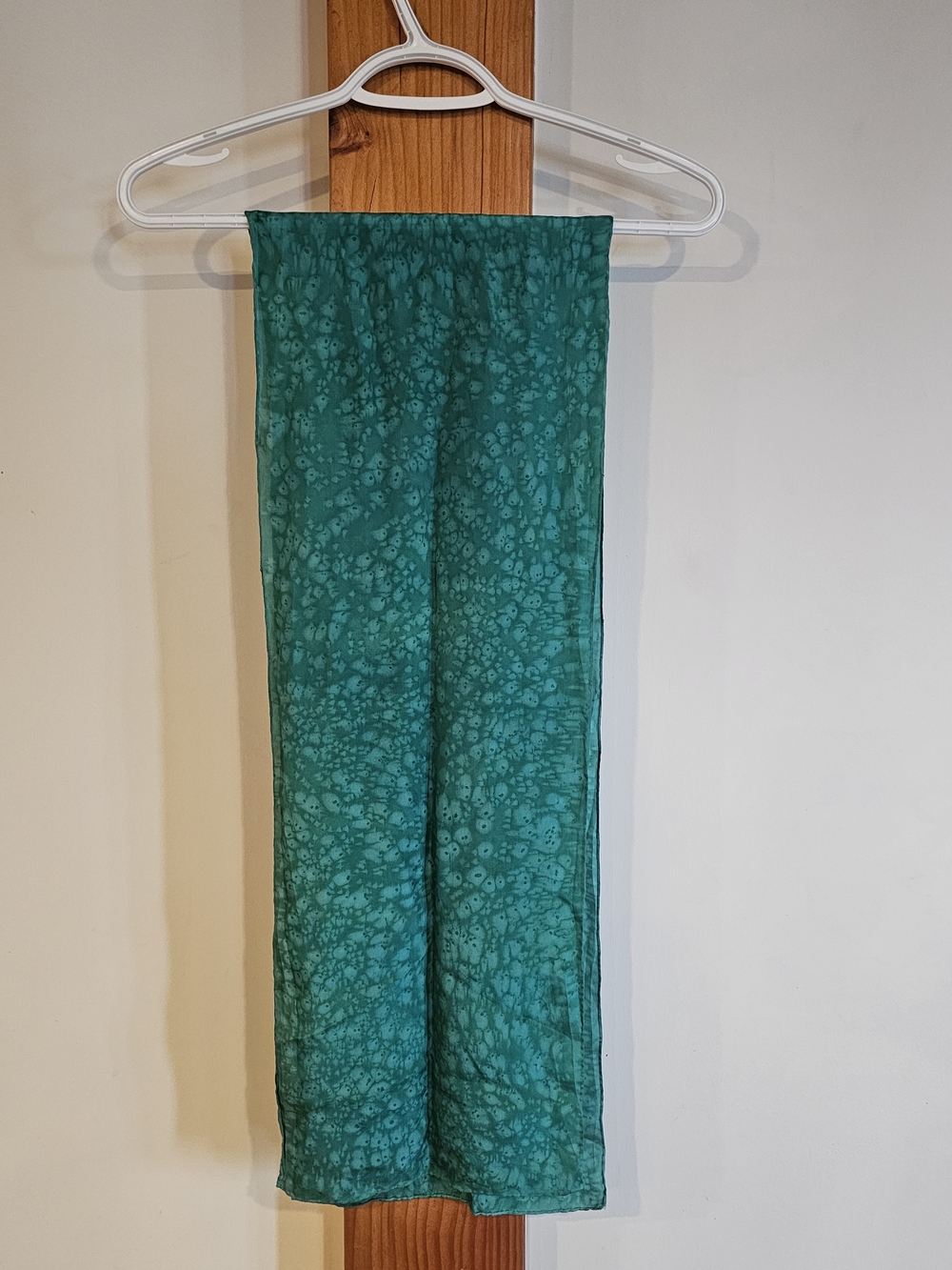 100% Silk Teal Scarf
